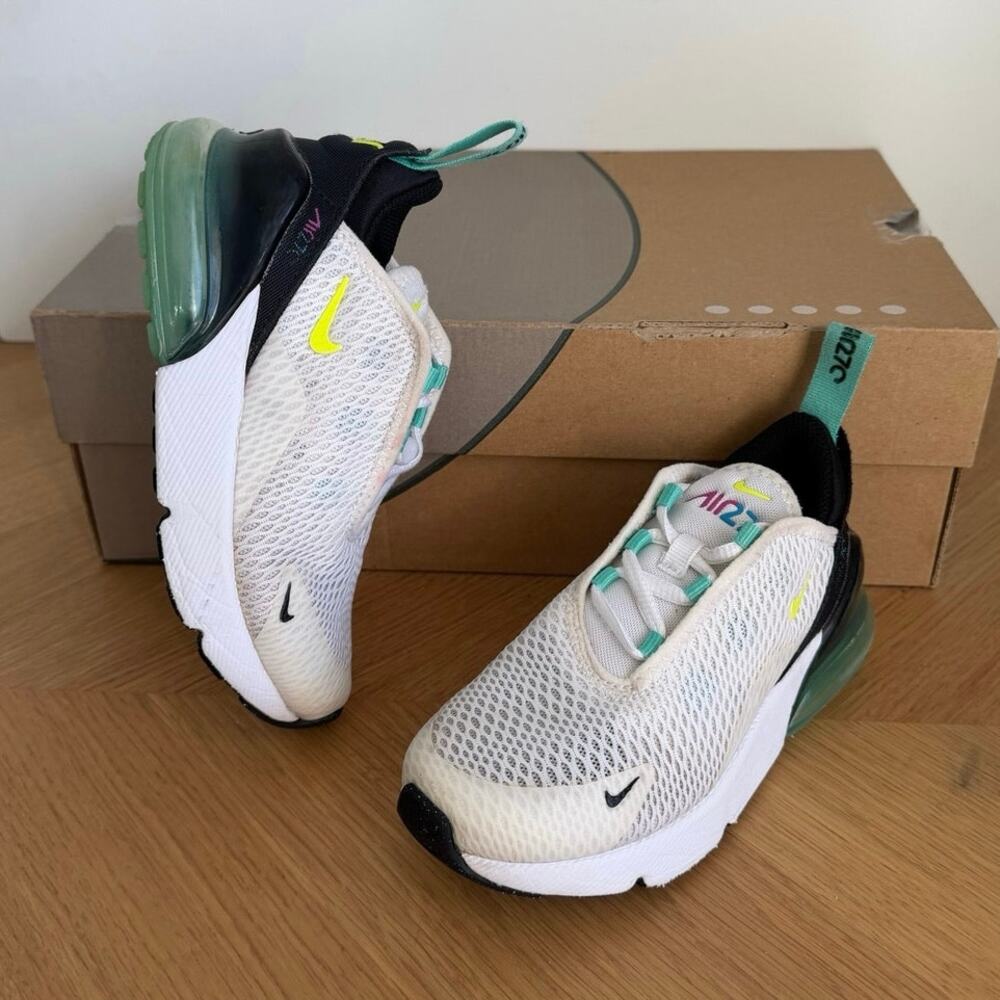 Nike Air Max 270 ‘White/Volt’ Toddler Sneakers- SZ 11 C